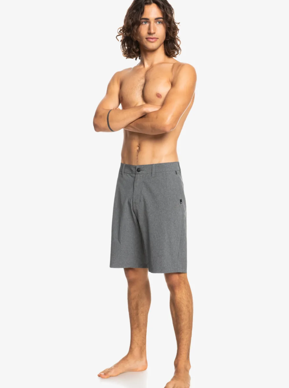 Quiksilver Boardshorts|Union Heather 20" Amphibian Boardshorts For Young Men Black