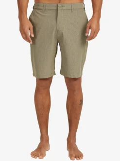 Quiksilver Boardshorts|Union Heather Amphibian 20" Hybrid Shorts Kalamata