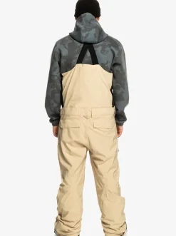 Quiksilver Snow Pants|Utility Technical Snow Bib Pants Pale Khaki
