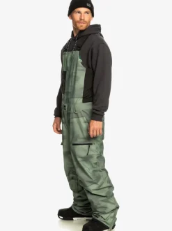 Quiksilver Snow Pants|Utility Technical Snow Bib Pants Break Off Laurel Wreath