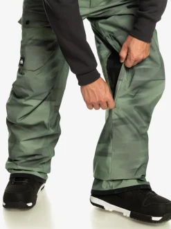 Quiksilver Snow Pants|Utility Technical Snow Bib Pants Break Off Laurel Wreath