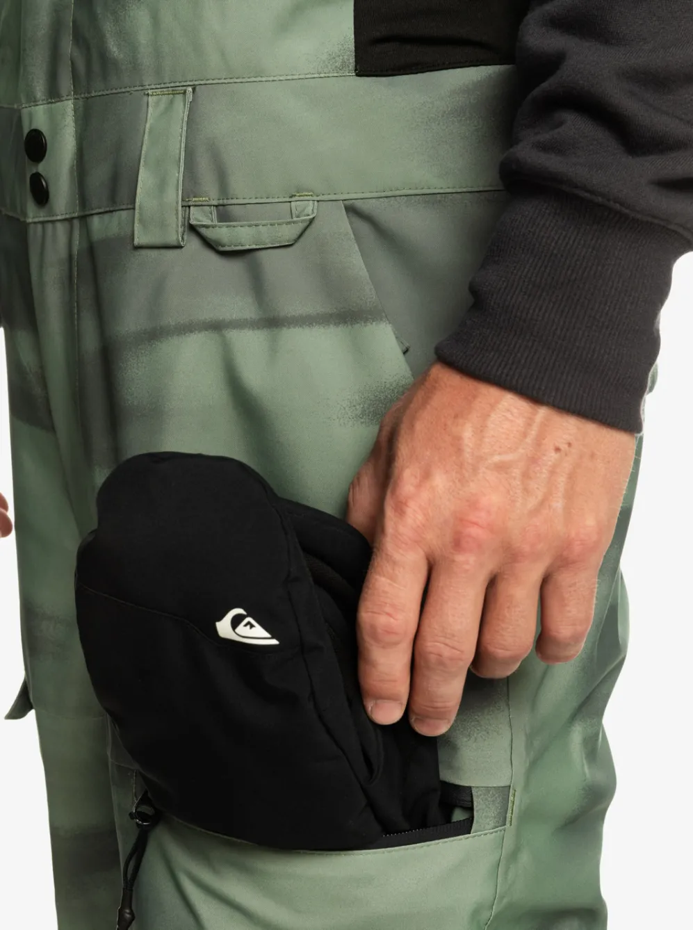 Quiksilver Snow Pants|Utility Technical Snow Bib Pants Break Off Laurel Wreath