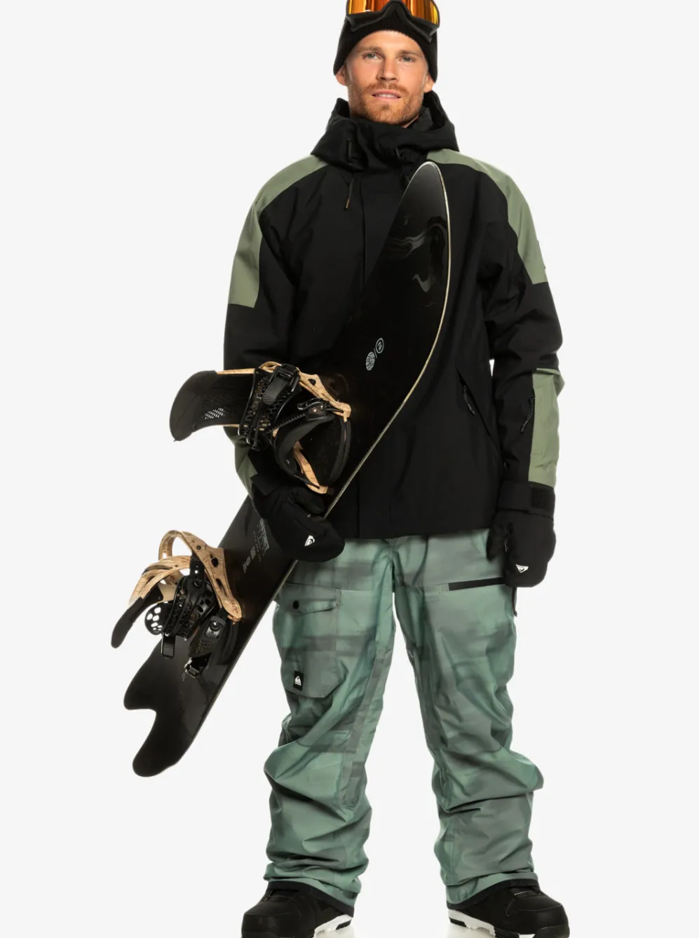 Quiksilver Snow Pants|Utility Technical Snow Bib Pants Break Off Laurel Wreath
