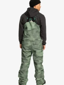 Quiksilver Snow Pants|Utility Technical Snow Bib Pants Break Off Laurel Wreath