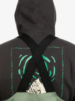 Quiksilver Snow Pants|Utility Technical Snow Bib Pants Break Off Laurel Wreath