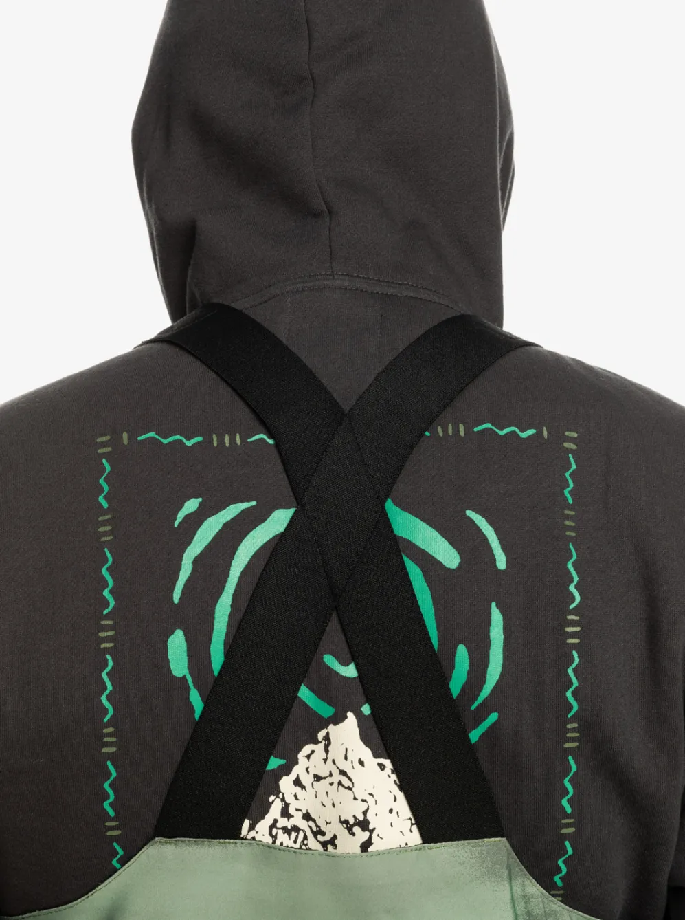 Quiksilver Snow Pants|Utility Technical Snow Bib Pants Break Off Laurel Wreath