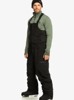Quiksilver Snow Pants|Utility Technical Snow Bib Pants True Black
