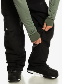 Quiksilver Snow Pants|Utility Technical Snow Bib Pants True Black
