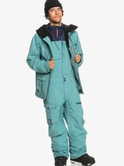 Quiksilver Snow Pants|Utility Technical Snow Bib Pants Brittany Blue