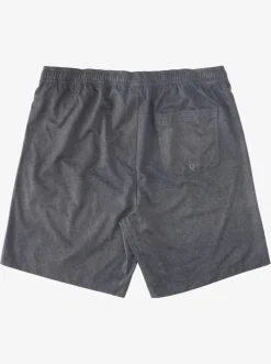 Quiksilver Elastic Waist|Waterman After Surf Stretch 20" Amphibian Boardshorts Black Heather