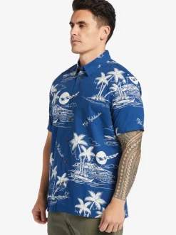 Quiksilver Shirts & Polos|Waterman Ahi Holiday Woven Shirt Ahi Holiday Estate Blue