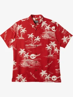 Quiksilver Shirts & Polos|Waterman Ahi Holiday Woven Shirt Ahi Holiday Aura Orange