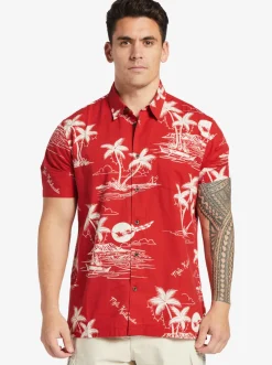 Quiksilver Shirts & Polos|Waterman Ahi Holiday Woven Shirt Ahi Holiday Aura Orange
