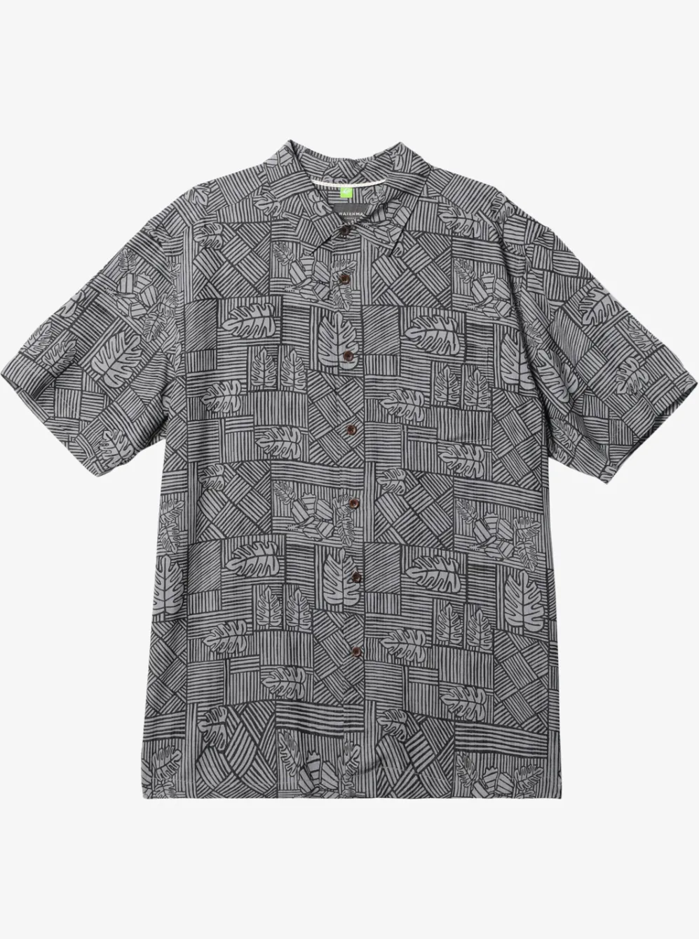 Quiksilver Shirts & Polos|Waterman Amazed Palm Woven Shirt Black Amazed Palm