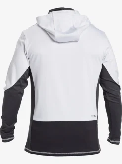 Quiksilver Rashguards|Waterman Angler Hooded Upf 50 Long Sleeve Surf Tee White