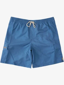 Quiksilver Elastic Waist|Waterman Balance 18" Volleys Ensign Blue Heather