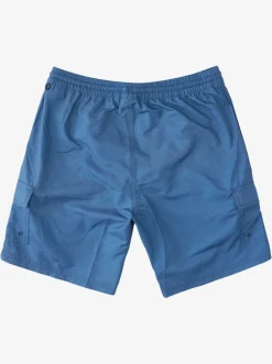Quiksilver Elastic Waist|Waterman Balance 18" Volleys Ensign Blue Heather