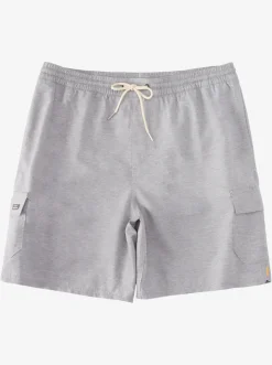 Quiksilver Elastic Waist|Waterman Balance 18" Volleys Heather Grey