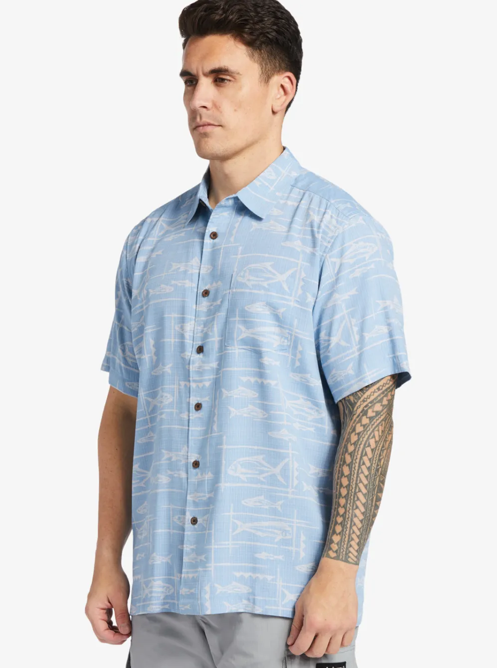 Quiksilver Shirts & Polos|Waterman Bento Woven Shirt Bento Dusk Blue