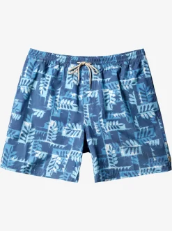 Quiksilver Elastic Waist|Waterman Canoes Reef 17" Volleys Ensign Blue Canoe