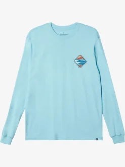 Quiksilver Tees|Waterman Cross Chop Long Sleeve Q T-Shirt Gulf Stream