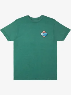 Quiksilver Tees|Waterman Cross Chop Qt-Shirt Smoke Pine Heather