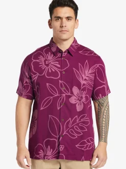 Quiksilver Shirts & Polos|Waterman Cruise Town Woven Shirt Magenta Cruise Town