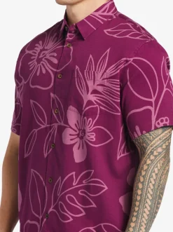 Quiksilver Shirts & Polos|Waterman Cruise Town Woven Shirt Magenta Cruise Town