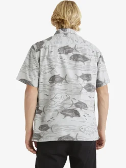 Quiksilver Shirts & Polos|Waterman Dive Sites Woven Shirt Harbor Mist Dive Sites