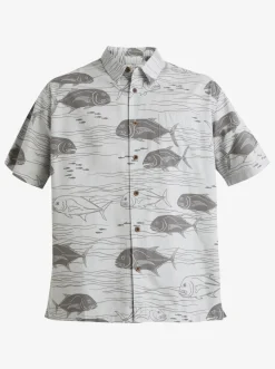 Quiksilver Shirts & Polos|Waterman Dive Sites Woven Shirt Harbor Mist Dive Sites