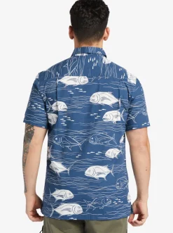 Quiksilver Shirts & Polos|Waterman Dive Sites Woven Shirt Ensign Blue Dive Sites