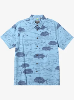 Quiksilver Shirts & Polos|Waterman Dive Sites Woven Shirt Dusk Blue Dive Sites