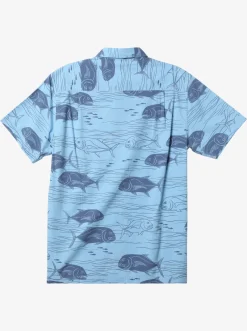 Quiksilver Shirts & Polos|Waterman Dive Sites Woven Shirt Dusk Blue Dive Sites