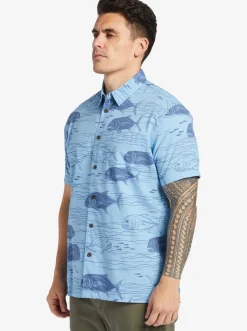 Quiksilver Shirts & Polos|Waterman Dive Sites Woven Shirt Dusk Blue Dive Sites