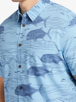 Quiksilver Shirts & Polos|Waterman Dive Sites Woven Shirt Dusk Blue Dive Sites