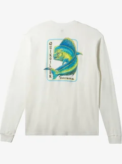 Quiksilver Tees|Waterman Dorado Magic Long Sleeve T-Shirt Snow White