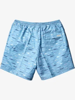 Quiksilver Elastic Waist|Waterman Drag Week 17" Volleys Dusk Blue Drag Week