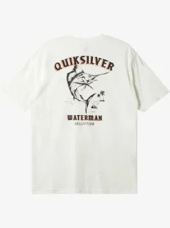 Quiksilver Tees|Waterman Fish On T-Shirt Snow White
