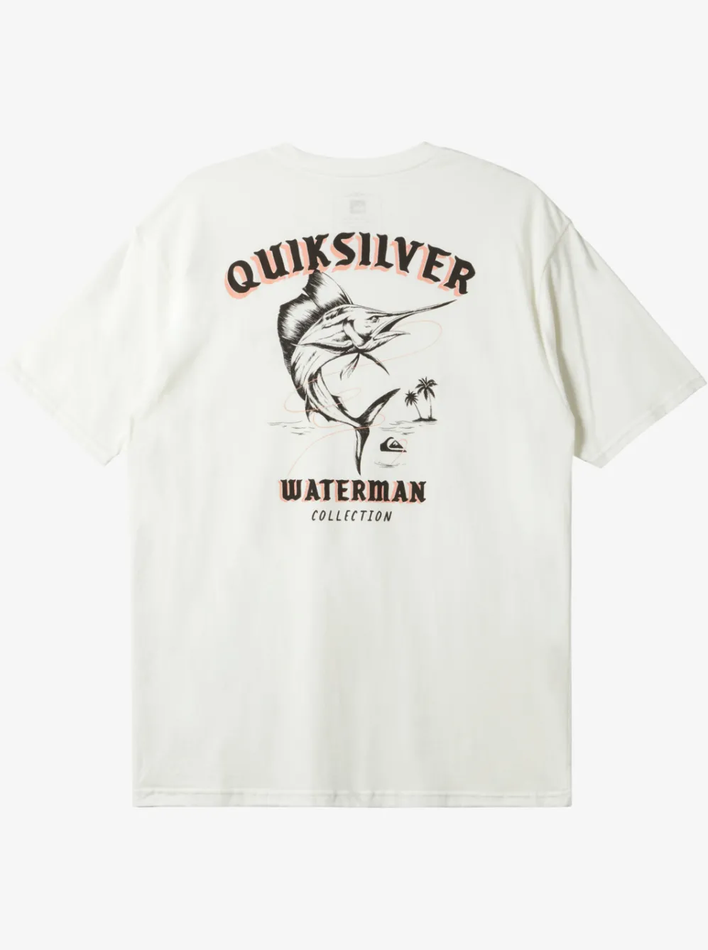 Quiksilver Tees|Waterman Fish On T-Shirt Snow White