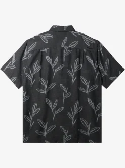 Quiksilver Shirts & Polos|Waterman Ginger Stalks Short Sleeve Shirt Black Ginger Stalks