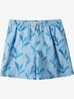 Quiksilver Elastic Waist|Waterman Ginger Stalks Volleys Dusk Blue Vly Ginger Stalks