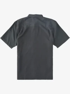 Quiksilver Shirts & Polos|Waterman Kings Cliff Short Sleeve Shirt Black Kings Cliff