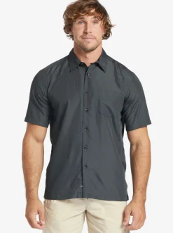 Quiksilver Shirts & Polos|Waterman Kings Cliff Short Sleeve Shirt Black Kings Cliff