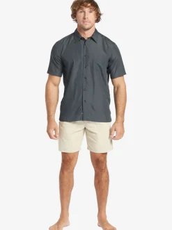 Quiksilver Shirts & Polos|Waterman Kings Cliff Short Sleeve Shirt Black Kings Cliff