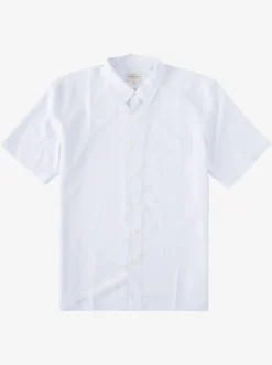 Quiksilver Shirts & Polos|Waterman Kings Cliff Short Sleeve Shirt White Kings Cliff