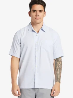 Quiksilver Shirts & Polos|Waterman Kings Cliff Short Sleeve Shirt White Kings Cliff