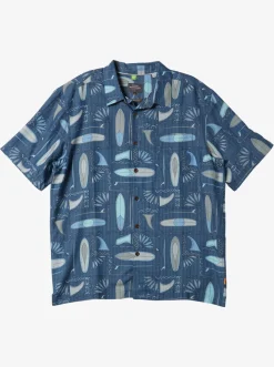 Quiksilver Shirts & Polos|Waterman Long Boards Woven Shirt Longboards Ensign Blue