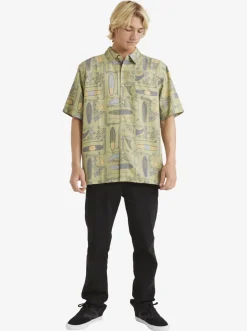 Quiksilver Shirts & Polos|Waterman Long Boards Woven Shirt Tea Longboards