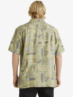 Quiksilver Shirts & Polos|Waterman Long Boards Woven Shirt Tea Longboards
