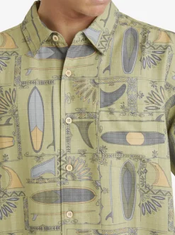 Quiksilver Shirts & Polos|Waterman Long Boards Woven Shirt Tea Longboards